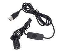 ViaGasaFamido Mini Spot LED USB 5V Réglable, Aluminium, 20mm Diamètre, Câble 2m, Lumière Froide et Chaude, pour Vitrine Armoire Bijoux Cave à Vin