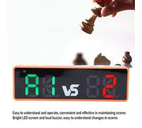 ViaGasaFamido Mini Tableau de Bord Numérique à 4 Chiffres, écran LED Lumineux, Buzzer Fort pour Jeux D'échecs, Basket-Ball, Volley-Ball