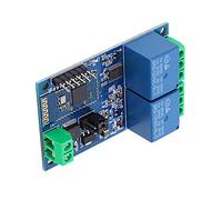 ViaGasaFamido Module de Relais Bluetooth Double Canal, Plastique, Carte de Commande 12V 10A pour Domotique Intelligente et Télécommande par Application Mobile