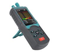 ViaGasaFamido Moniteur de qualité de l'air avec Compteur de Particules de Poussière avec Détection à 6 Canaux pour PM0,3 à PM10, Matériau ABS Durable pour les Tests de Pollution Intérieure et