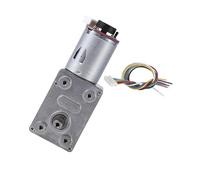 ViaGasaFamido Moteur à Engrenages CC 12 V, Couple élevé, Autobloquant, Rotation, Inversion, Réducteur, Petit Réducteur électrique avec Encodeur (100RPM)