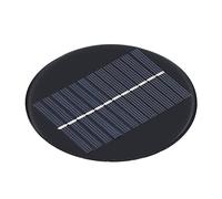 ViaGasaFamido Panneau Solaire 0,8 W 6V, Panneau Solaire Rond pour Petits Projets, Carte à durabilité élevée pour Jouets, Lumières, Affichages de 32 G de Poids, Taille de 100 Mm, Courant de 0,135A,