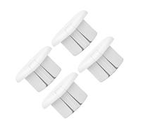 ViaGasaFamido Passe-câble Rectangulaire en ABS Blanc, 4 Pièces, Manchon de Cordon de 1 Pouce pour Routeur Mural, Adaptateur Ethernet et Gestion des Câbles Satellite V2 (White)