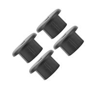 ViaGasaFamido Passe-câble Rectangulaire en ABS Blanc, 4 Pièces, Manchon de Cordon de 1 Pouce pour Routeur Mural, Adaptateur Ethernet et Gestion des Câbles Satellite V2 (Black)