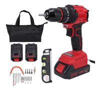 ViaGasaFamido Perceuse-visseuse sans Fil 21 V, Marteau Perforateur 3 Modes avec Mandrin sans t Couple de 40 Nm avec 2 Batteries 1300 MAh et Chargeur Rapide pour le Perçage et le (#1)