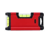 ViaGasaFamido Petite Règle de Niveau Magnétique en Alliage D'aluminium de 4,3 Pouces avec Flacon à Double Bulle Horizontale et Verticale pour le Bricolage D'armoires Métalliques et de