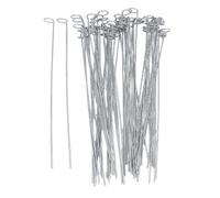 ViaGasaFamido Piquets de Lumière de Noël, Paquet de 60, 12 Pouces, Piquets de Sol en Acier galvanisé, Décorations de Vacances avec Anneau Supérieur pour Ampoules C7 C9