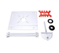 ViaGasaFamido Plaque D'insertion de Table de Défonceuse, Alliage | Alliage D'aluminium, Jauge de Mortaise, 205 X 165 X 4 Mm, Compatible avec le Rognage et la Gravure, Usage D'atelier de