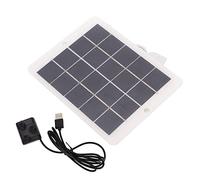 ViaGasaFamido Pompe de Fontaine Solaire 3W, Pompe à Eau USB avec 6 Têtes de Pulvérisation, Idéale pour le Bain d'oiseaux et le Jardin