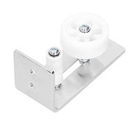 ViaGasaFamido Porte de Grange Guide de Sol, Kit de Rouleau en Acier au | Rail inférieur pour panneau coulissant, support mural dissimulé, finition chromée polie, plaque de base mortaisée,