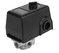 ViaGasaFamido Pressostat de Compresseur D'air 4 Voies 0,55-0,8 MPA AC240 V 8 Kg, Vanne de Régulation de Pression Pneumatique, Noir