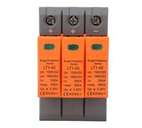 ViaGasaFamido Protecteur de Surtension 1000VDC, Protection Contre Les Surintensités et Les Surtensions de Coque PC de Conception 3P pour Les Systèmes Photovoltaïques avec Installation de Montage sur