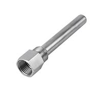 ViaGasaFamido Puits Thermométrique en Acier Inoxydable 201, Construction Durable, Capteur de Température Fiable, Filetage 1/2 NPT, Parfait pour les Bouilloires de Brassage