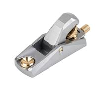 ViaGasaFamido Rabot à Angle Faible, Rabot à Main, Profondeur de Lame | Alliage D’aluminium, Bouton en Laiton Massif, Lame en Acier à Ressort, Longueur Compacte de 4,1 Pouces pour le Travail du