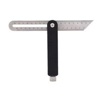 ViaGasaFamido Rapporteur D’angle Réglable, Règle D’angle Mobile pour | Double échelle Métrique/pouce, Corps en Alliage D’aluminium, Règle Inox, Angles Multiples, Verrouillage Rapide Précis