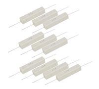 ViaGasaFamido Résistance au Ciment 10 pièces, ± 5% 10 W, résistance de Puissance, Composants de Carte de Circuit imprimé, résistance à la Flamme sans Induction au Ciment(100R),La Résistance