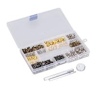 ViaGasaFamido Rivets en Cuir, Matériau en Cuivre, Kit Tubulaire à Double Capuchon de 240 Pièces avec Outils de Fixation pour Ceintures et Décoration de Bricolage