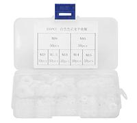 ViaGasaFamido Rondelles en Nylon Blanc 350 Pièces Kit M2 à M8 - Réduction de Friction et Étanchéité Optimale avec Étui de Rangement pour Mécanique et Plomberie