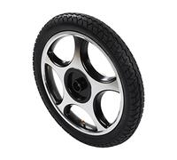 ViaGasaFamido Roue de Fauteuil Roulant électrique Gonflable de 16 Pouces, Moyeu en Acier allié de Pneu en Caoutchouc avec Rainure de Clavette à Trou Droit, Alésage de 17 Mm, Rainure de Clavette de 6
