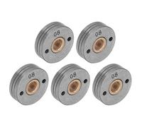 ViaGasaFamido Rouleaux d'alimentation en Fil 5 Pièces, Roues de Fil de Soudage en Acier à Roulement, Largeur de Rainure de 0,8 à 1,0 Mm, Compatibles avec les Dévidoirs de BINZEL 15AK 24KD 36KD