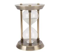 ViaGasaFamido Sablier en Métal, Horloge de Sable Décorative Vintage pour Le Compte à Rebours du Bureau à Domicile, Sable Remplaçable, Gestion du Temps élégante (M 30min)