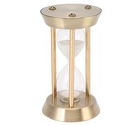 ViaGasaFamido Sablier en Métal, Horloge de Sable Décorative Vintage pour Le Compte à Rebours du Bureau à Domicile, Sable Remplaçable, Gestion du Temps élégante (Bronze Mini 10min)