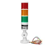 ViaGasaFamido Signal Lumineux Industriel 3 Couleurs LED Indicateur d'Alarme de La Tour DC 24V Rouge Vert Jaune Étanche Voyant de Colonne Ronde pour La Machine de Tour CNC