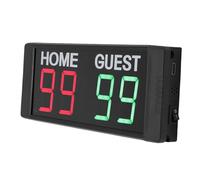 ViaGasaFamido Tableau de Bord Numérique, Gardien de Score électronique LED avec Télécommande pour Basket-Ball, Volley-Ball, Football, Badminton, Cadre en Alliage D'aluminium à Adsorption (Prise UE)