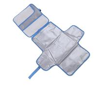 ViaGasaFamido Tapis de Changement de bébé Portable avec la Conception du Test D'eau pour les Nouveau-nés, Idéal pour le Voyage et à Usage Externe, dans un Matériau D'Oxford Doux (BLUE)