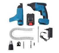 ViaGasaFamido Tournevis électrique sans Fil pour Cloisons Sèches, Pistolet à Vis, Batterie 4000 MAh, Couple 45 Nm, 0-4200 Tr/min avec 300 Vis, Boîte à Outils de Rangement pour L'assemblage de