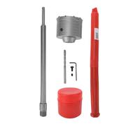 ViaGasaFamido Trou en Béton Scie à 100 Mm de Diamètre 40cr Bit de Forage en Maçonnerie en Acier avec Tige de Connexion de 350 Mm pour Mur de Ciment et Sol