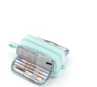 ViaGasaFamido Trousse Rose Multicouche, Papeterie Durable, Poche Zippée pour Artistes et Employés de Bureau, Prise en Main Facile. (Green)