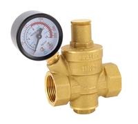 ViaGasaFamido Vanne de Réduction de Pression D'eau en Laiton DN20 3/4 Pouces pour Usage Domestique en Usine avec Jauge et Filtre