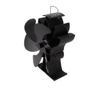 ViaGasaFamido Ventilateur de Poêle alimenté par la Chaleur, Structure en Aluminium, Fonctionnement Silencieux, Répartition Efficace de la Chaleur pour Poêles à Bois, Conception LéGère de 741 G