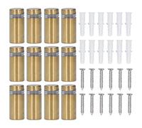ViaGasaFamido Vis d'Entretoise en Verre pour Acrylique 12x25mm 12pcs - Support Mural Acier Inoxydable - Fixation Solide pour Panneaux Publicitaires Décoration Murale Vitrines Expositions