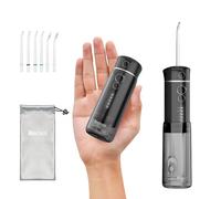 Viaggio Hydropulseur Dentaire Jet: Irrigateur buccal avec 5 modes, réservoir d'eau de 180ml, nettoyeur de dents électrique étanche IPX7, avec 6 embouts pour gencives appareils dentaires orthodonti