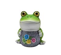 Viahsen Cachette à Clés En Forme de Grenouille, Boîte à Clés de Rechange Extérieure, Statue de Jardin, Cachette à Clés Originale, Cachette, Boîte à Clés de Re, Vert