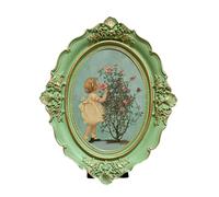 Viahsen Cadre Photo Décoratif de Style Baroque, de Conception Européenne, en Résine, à Poser Ou à Accrocher. Idéal pour Le Salon, Le Bureau, Un Atelier, Une G, 7 Pouces