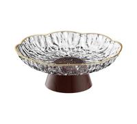 Viahsen Coupe à Fruits Plateau Présentoir Corbeille à Fruits Égouttoir Amovible Support à Gâteau Organisateur En PP avec Trous de Drainage Convient à Table Fê, Clair