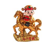 Viahsen Figurine Du Dieu de, Cheval de, Objet Feng Shui, Décoration de Table, Statuette Du Cheval de, pour Chambre et Vo, Doré