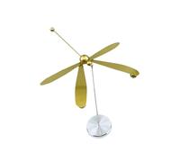 Viahsen Libellule Décorative de Bureau, Objet de Collection En Métal, Statuette Artisanale pour Comptoir Ou Meuble TV, Cadeau de Pendaison de Crémaillère, or