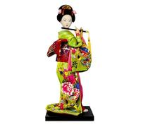 Viahsen Poupée Geisha Japonaise En Kimono, Figurine de Collection de 23 Cm, Ornement de Poupée Geisha Asiatique, Statuette de Jeune Fille pour Décoration de T, H