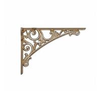 Viahsen Support d'Étagère Mural Support Équerre Murale Console Décorative Équerre d'Angle Construction Lourde Alliage de Zinc Ornements Européens Élégants , Or Blanc 20CM