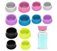 Vial Cap - Reusable Silicone Glass Bottle Protective Sleeve, Universal 3ml 5ml Liquid Container Cover | Laboratory DIY Medicine Storage Lid 35g, Medical Grade Vial Cap Top