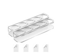 Vial Refrigerator Wall Storage Rack, Acrylic Bottle Shelf, 5.91x1.38x0.98 Inches Versatile & Multi Use, Kitchen Storage Organizer for Fridge, Scullery, Pantry, O Laundry Room