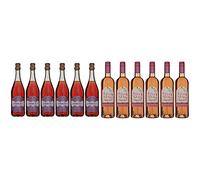 Viala IGP Lambrusco - Vin effervescent rosé d'Italie - 6x75cl & Vive la Vie - Vin Rosé Sans Alcool - 6x75cl