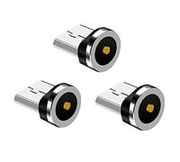 Vialex Pack de 3 adaptateurs/connecteurs/connecteur/tête/Prise magnétiques Micro USB, compatibles pour Samsung Galaxy Note S7 S6, Kindle et Autres appareils Android