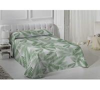 VIALMAN Couvre-lit bouti léger Sofia 30 pour lit simple 90 cm, taille 180 x 270 cm, vert