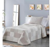 VIALMAN Couvre-lit léger Bouti Sofia 21 pour lit Double de 140 cm | Couvre-lit 140 | Taille du Quilt 230 x 270 cm, Couleur Beige