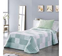VIALMAN Couvre-lit léger Bouti Sofia 21 pour lit Double de 180 à 200 cm | Couvre-lit 180 à 200 | Taille du Quilt 270 x 270 cm, Couleur Vert